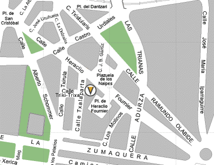 Plano de localización · Txalaparta, 5 · 01006 Vitoria-Gasteiz · (perpendicular a calle Triki-Trixa y a 100 metros del Centro Cívico Hegoalde)