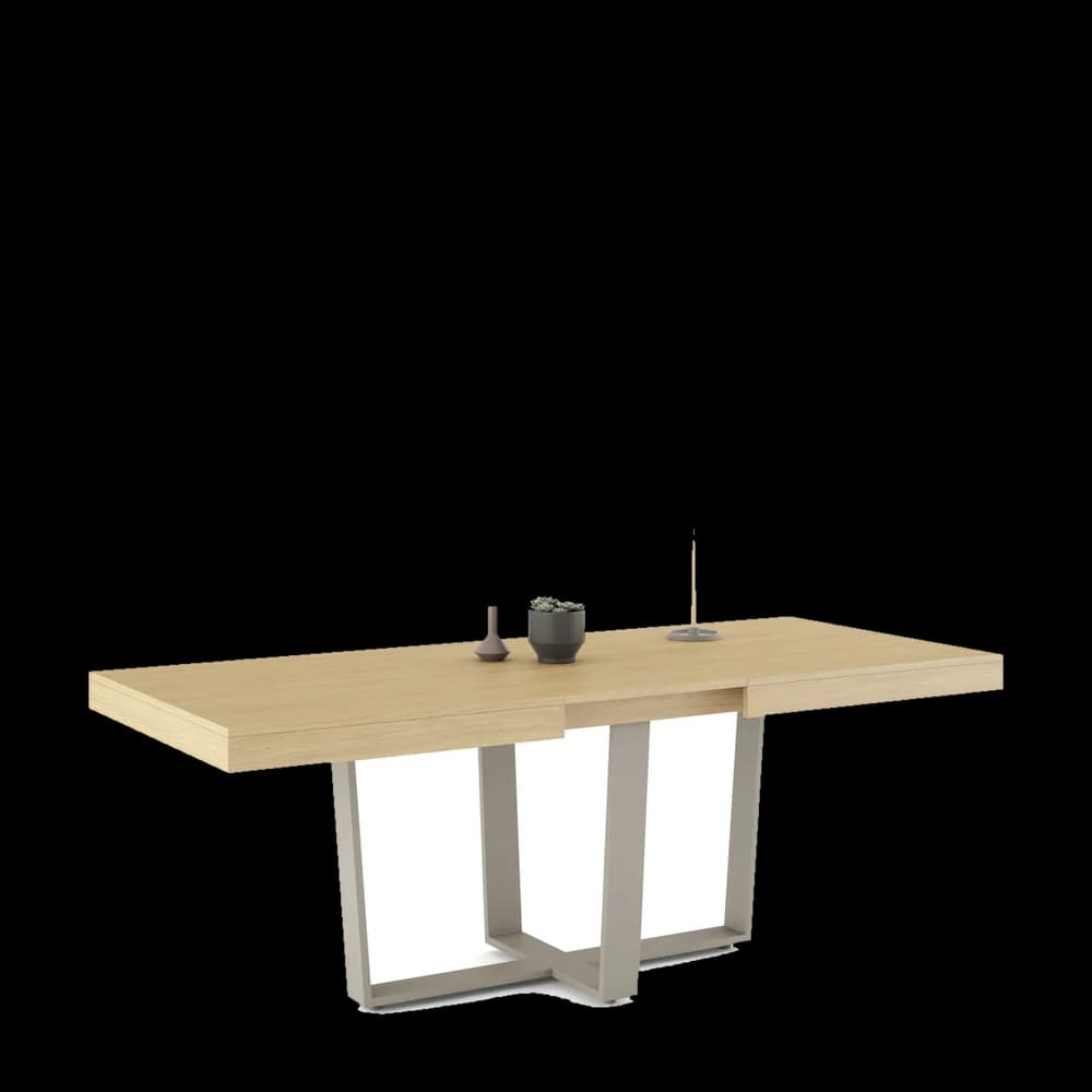 Mesa Comedor - Bera - Extensible con Faldón de Madera de Torga